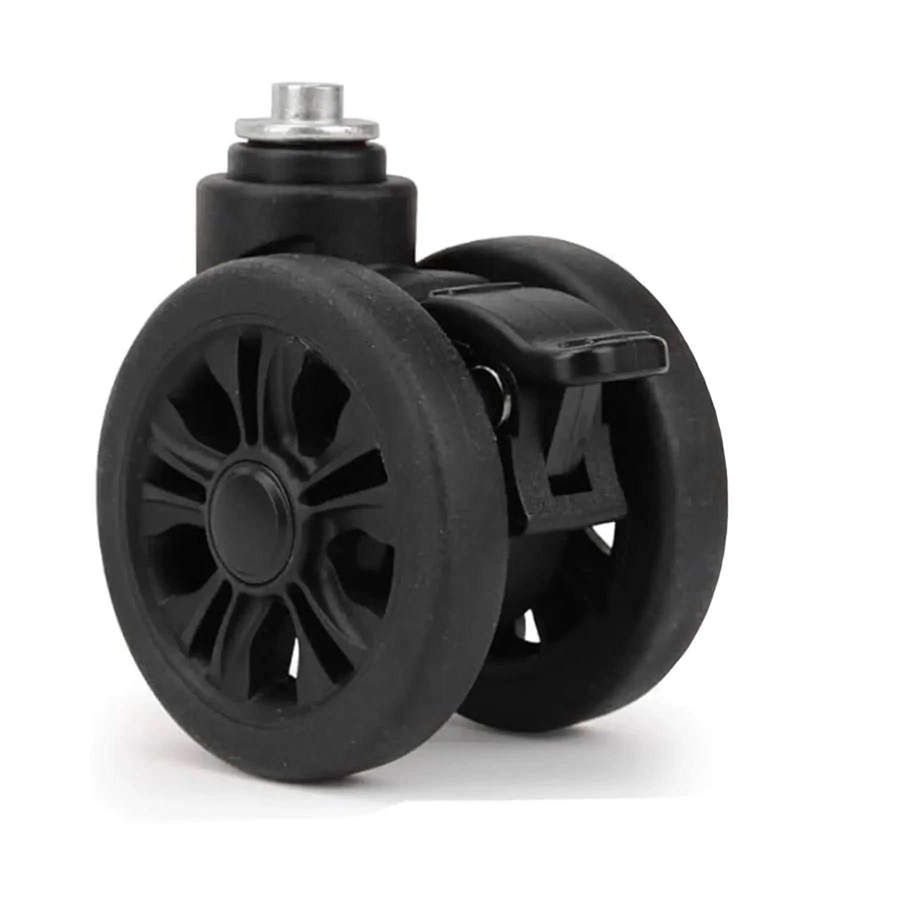 

1/2pcs Luggage Replacement Wheels with Brakes Wear Resistant Suitcase Repair Wheel 55mm 360° Spinner Swivel Casters for Travel