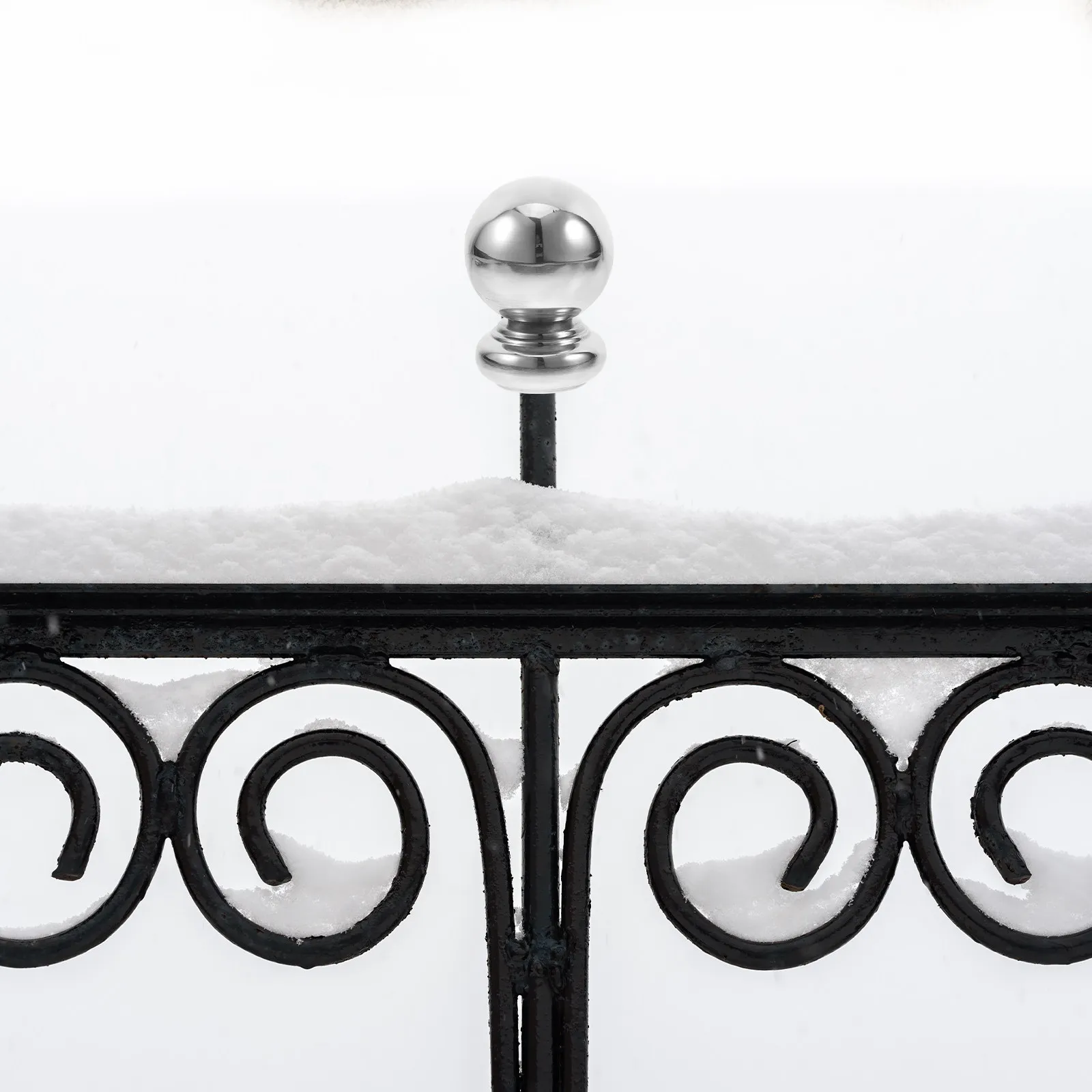 Stainless Steel Stair Railing Finial Ball – Decorative Handrail Ball Replacement for Fence Post Cap