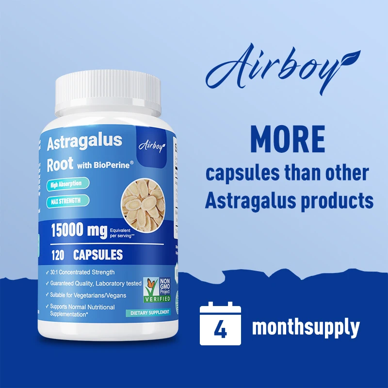 Astragalus Root - Supports Immune System and Cardiovascular Health, Aids Sleep and Relieves Stress