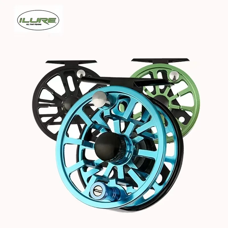 Carretes de caña de pescar con mosca, 3/4/5/6/7/8WT, aleaciones mecanizadas CNC, carretes de rueda de pesca, carretes de Baitcasting, herramienta potente para equipo de pesca