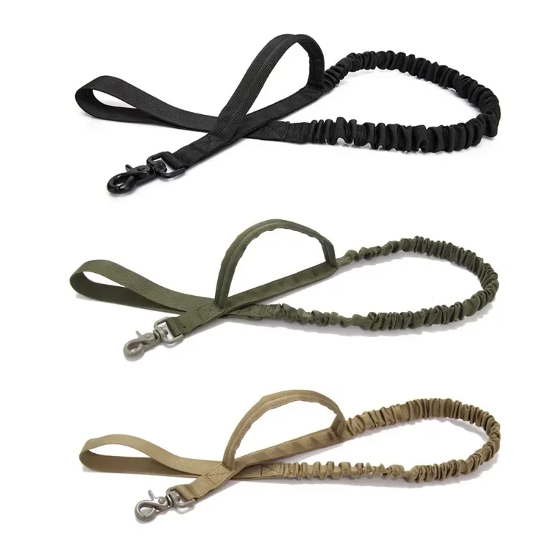 Tactical Bungee Dog Leash 2 Handle Quick Release Cat Dog Pet Leash Elastic Leads Rope Dog Training Leashes