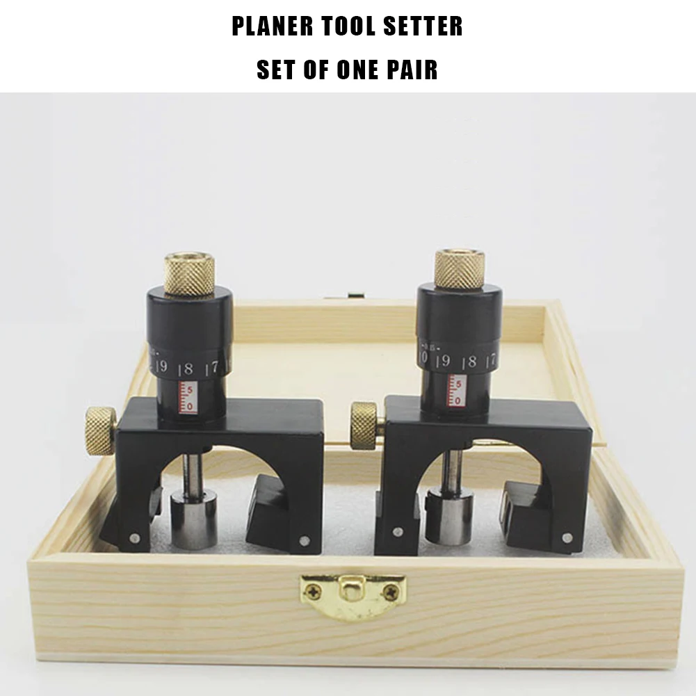 2pcs Planer Blade Regulator Adjustable Planer Blade Setter Jig Gauge Precise Positioning Alignment Guide Woodworking Setter Tool