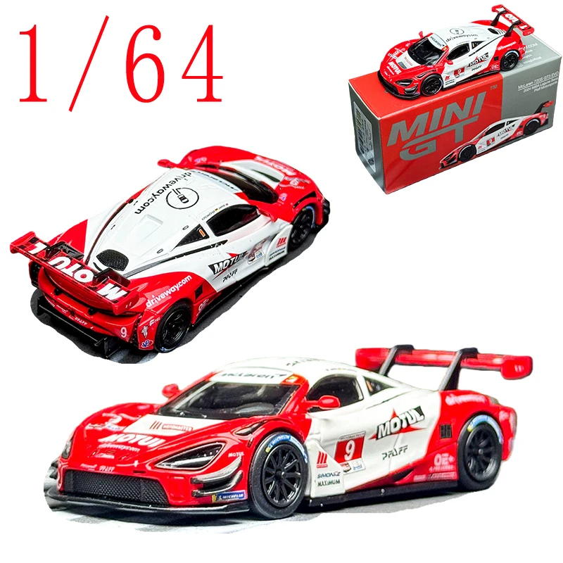 

Литой автомобиль MINIGT масштаб 1/64 720S GT3 EVO # Модель гоночного автомобиля 993 из сплава 720S GT3 EVO, модель спортивных игровых транспортных средств, статический дисплей