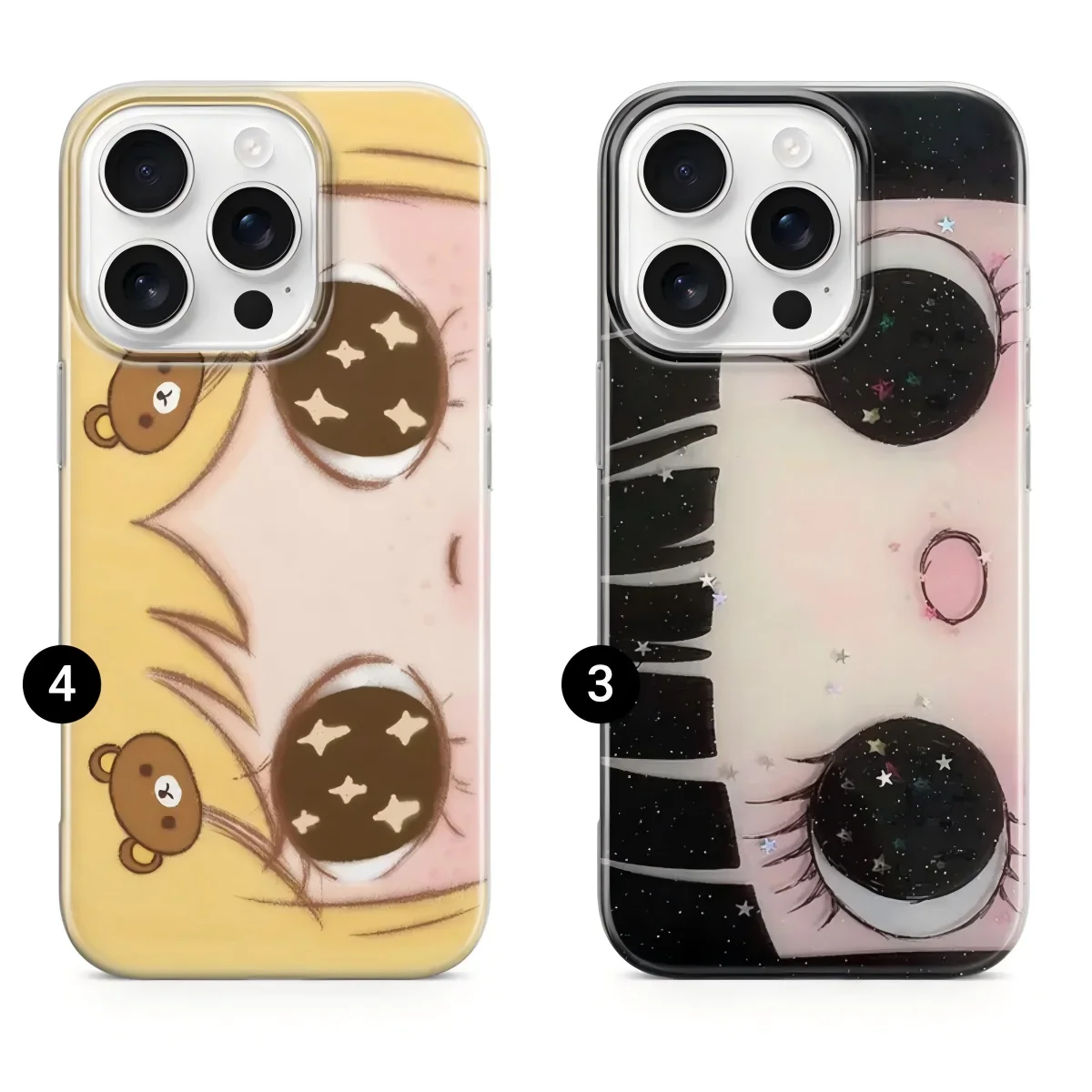 

Korean Big Eyes GirlS Phone Case for Xiaomi Redmi Note 15 14 13 12 12s 11 11s 10 9 9s 8 7 Pro Plus 4G 5G Feather Texture Cover