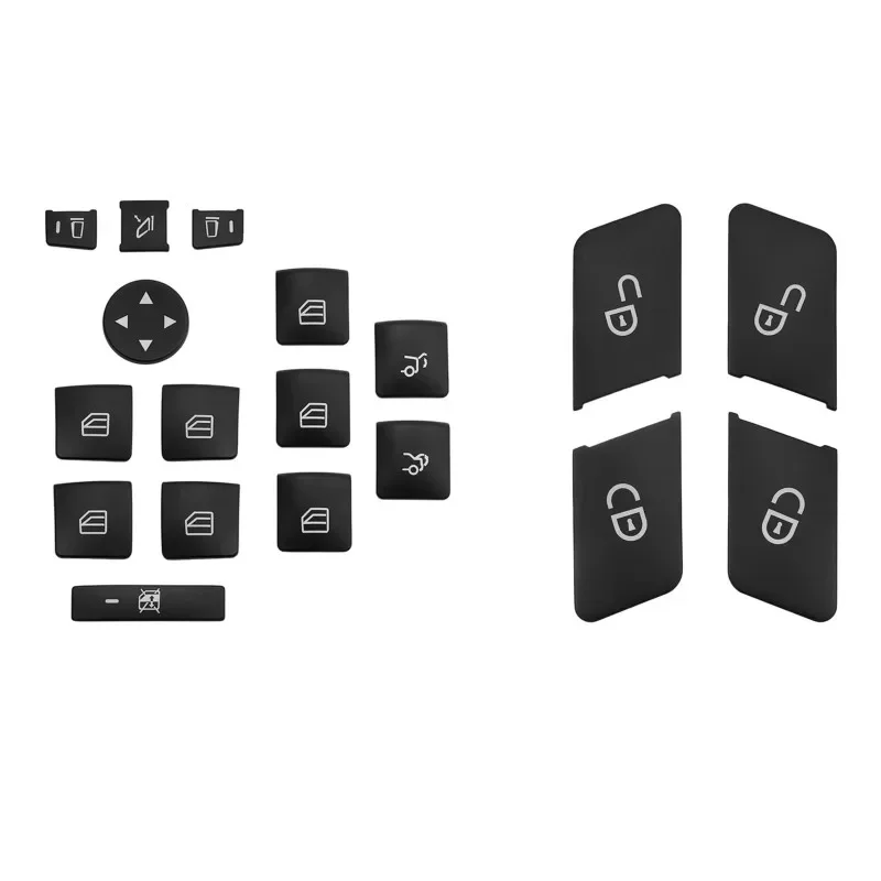 

Car Door Lock Unlocking Button / Door Glass Lifting Button Cover Stickers Fit For Mercedes Benz C E Class W204 W212 Auto Parts