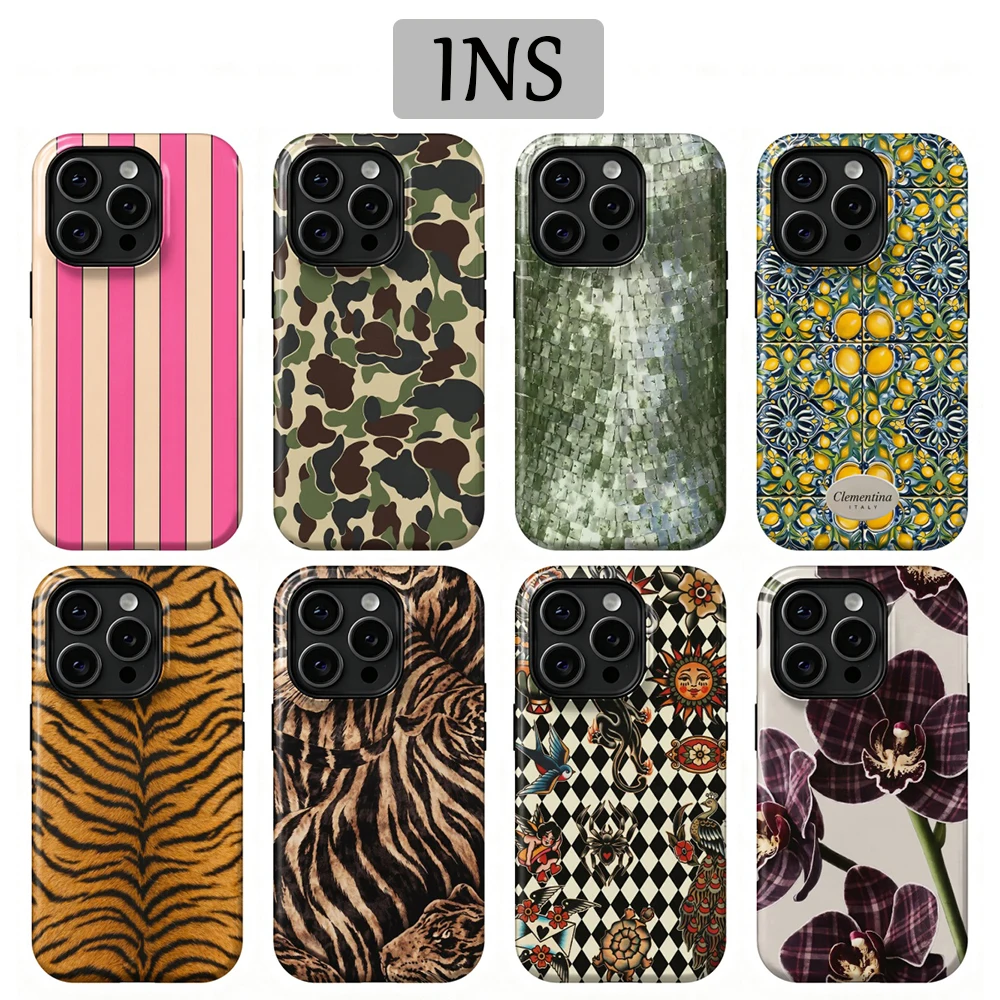 Animals Print Phone Case for Samsung Galaxy A56 A36 A26 S26 S25 S24 S23 S20FE Ultra Plus Edge 5G Luxury Double-layer Back Cover