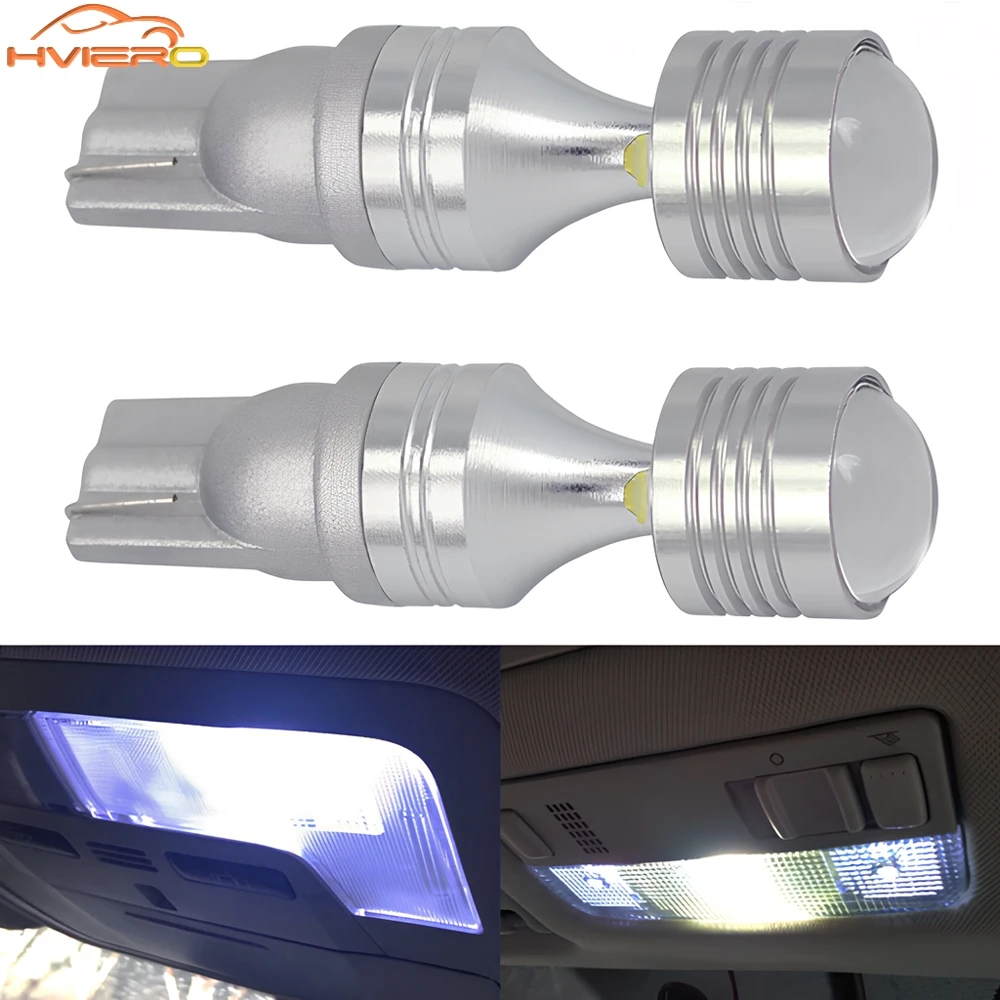 

2X White Car Spare Reversing Width Lamps Daytime Running Lighting Dome T10 DC 12V W5W XBD 30W 6SMD LED Decoding High Power Bulb