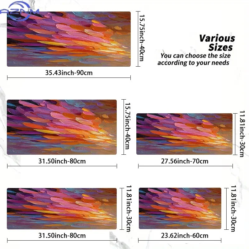 Abstract Colorful Petal Mouse Pad, Rubber Material, Multiple Specifications Available, Dynamic Colorful Design, Ideal for Progra