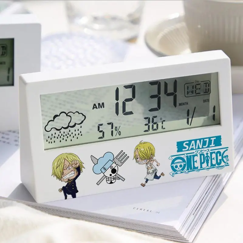 Cute Cartoon One Piece Monkey D. Luffy Roronoa Zoro Nami Electronic Alarm Clock Creative Alarm Clock Electronic Clock