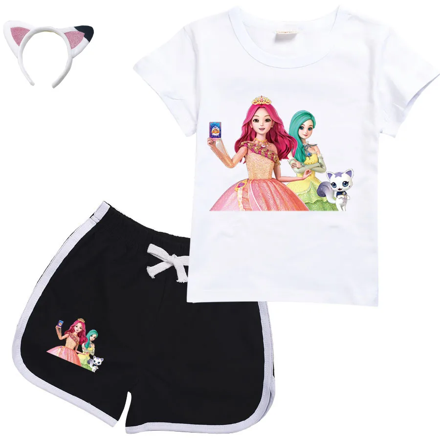 2023 Summer Kids Secret Jouju Clothing Sets Baby Girls Cotton Short Sleeve T-shirt + Shorts 2Pcs Suit Toddler Boys Sports Set