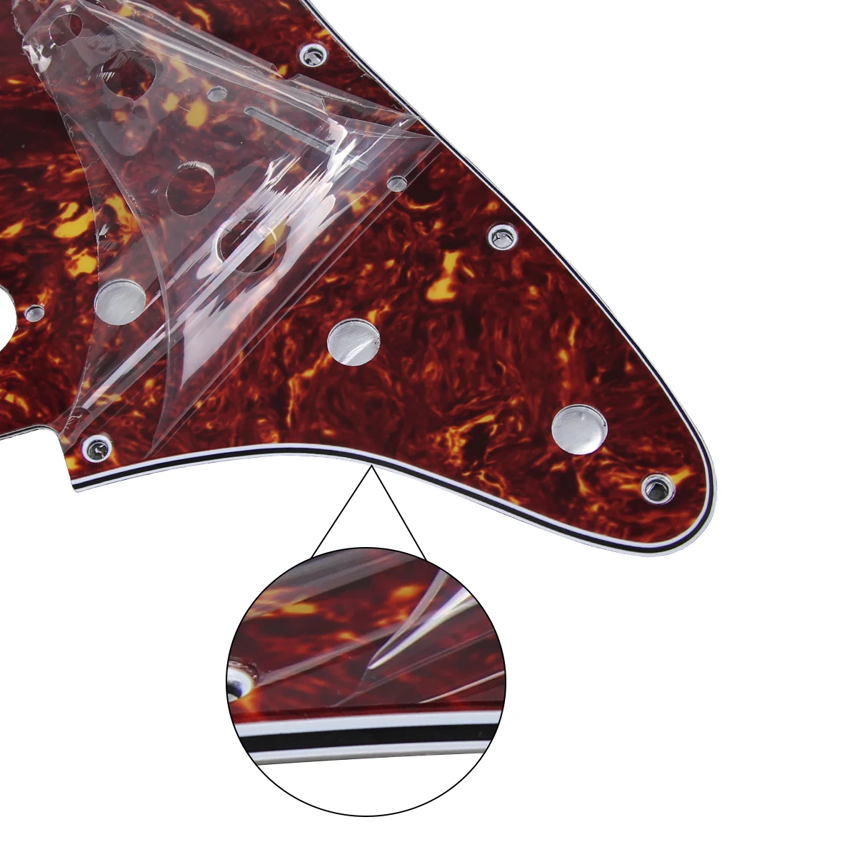 FLEOR Set mit 11-Loch-SSH ST-Schlagbrett für E-Gitarre, HSS-Kratzplatte und Rückplatte und Schrauben, 8 Farben zur Auswahl – Detail 6