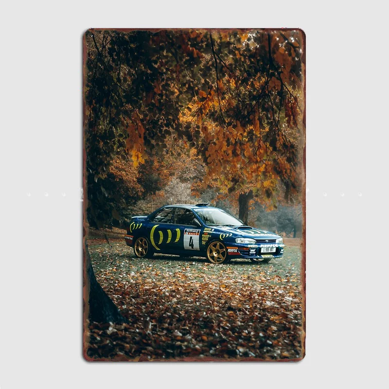 WRC Rally Car Racing Vintage Colin McRae  - Rally Legend Poster Metal Sign Indoor Wall Home Decor Bar Posters  Room Decoration