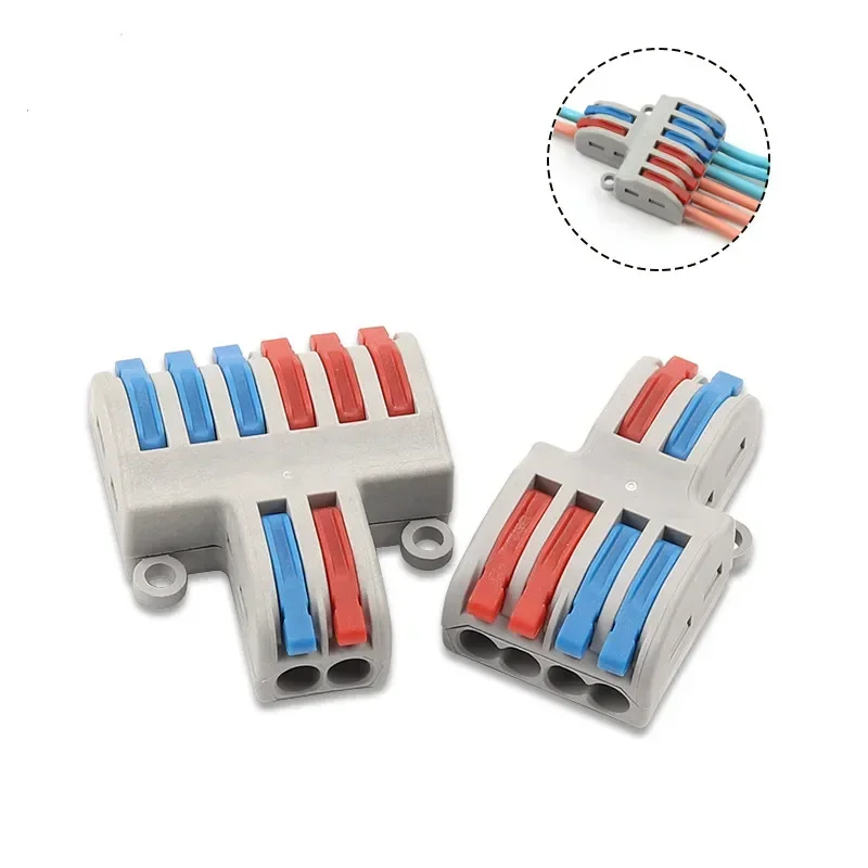 4pc SPL-42 spl 62/63/93 Mini Fast Wire Connector 250V 32A Universal Wiring Cable Push-in Conductor Terminal Block Plug Durable