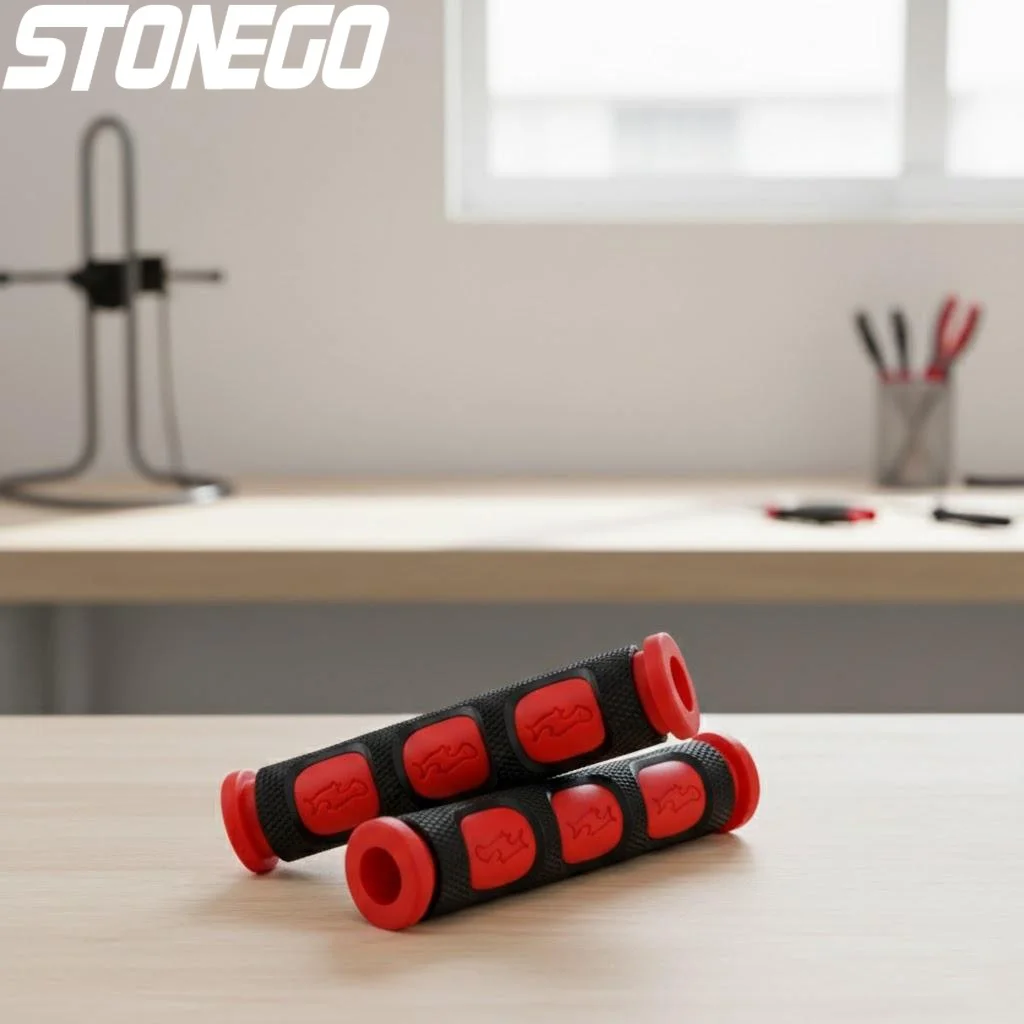

2PCS Motorcycle Handlebar Grip Covers Anti Slip Rubber Gloves for Off Road Bikes Weather Protection Accessories