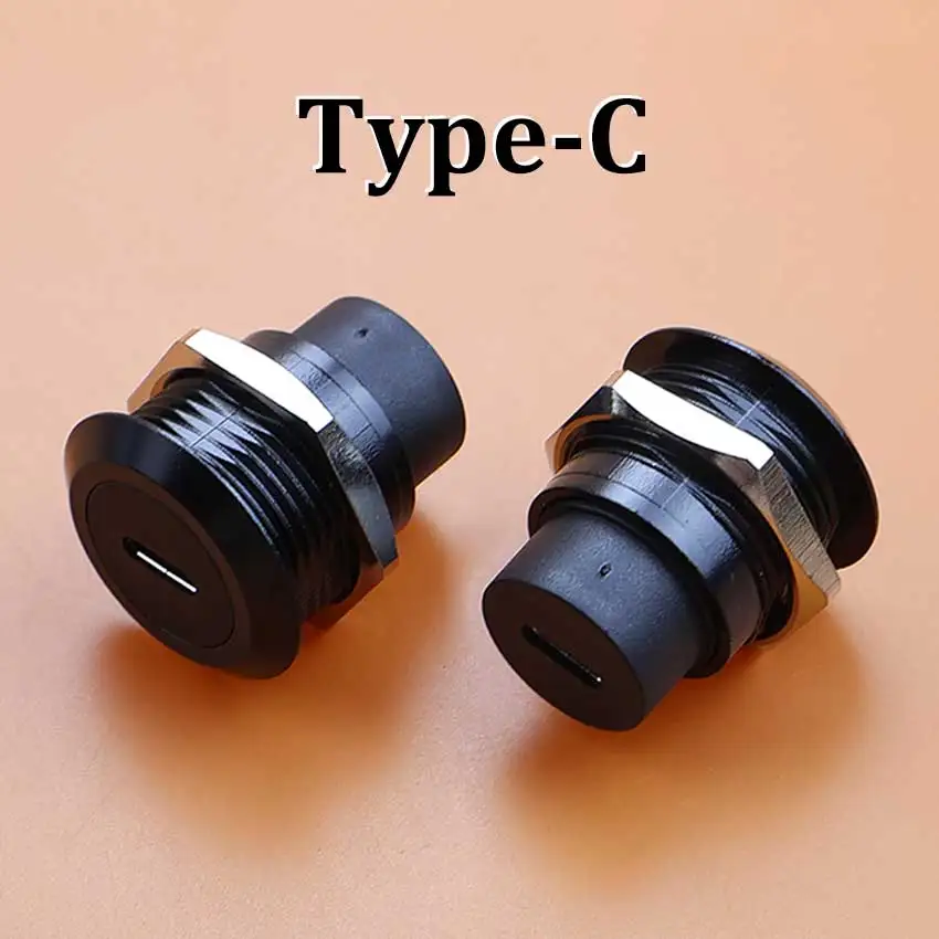 Metal D Type Module RJ45 CAT6 USB 2.0 3.0 Type-C HDMI-Jack Female Socket Through Network Panel Mounting Electronic Connector