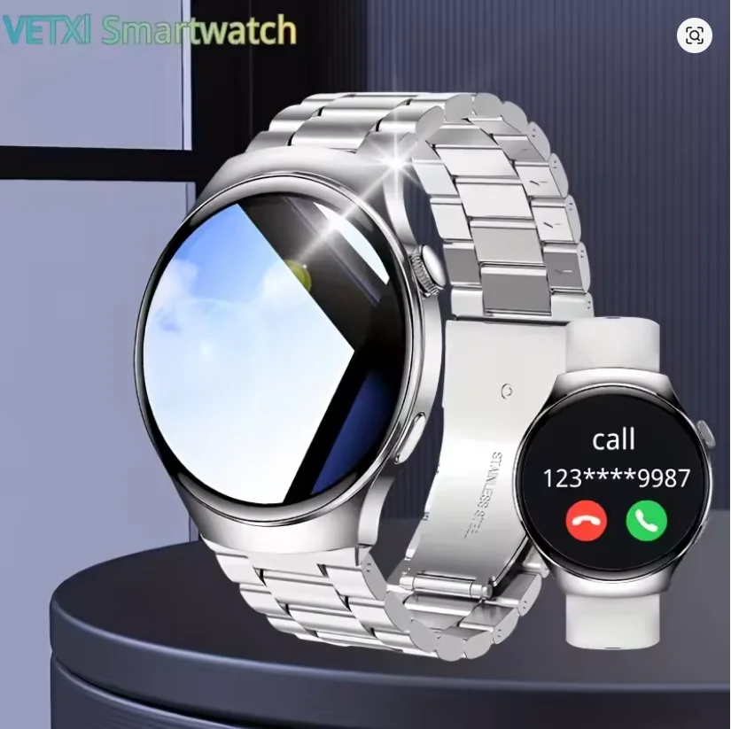 Men's Smartwatch, Supports Sports Tracking/voice Assistant/timer/stopwatch Functions, Unisex Smartwatch with Wireless Calling
