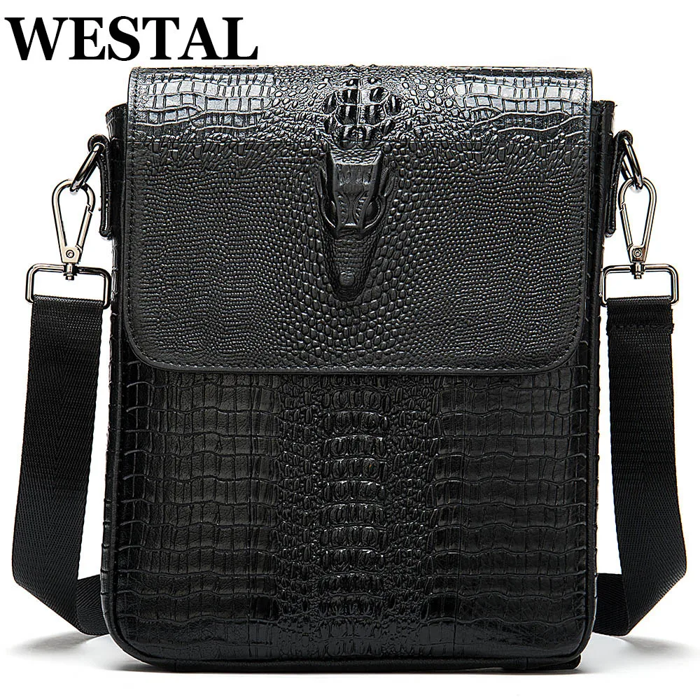 Westal-bolsa de ombro de couro genuíno masculina, bolsa mensageiro vintage, bolsas tiracolo pequenas, bolsas masculinas, design casulo, masculino