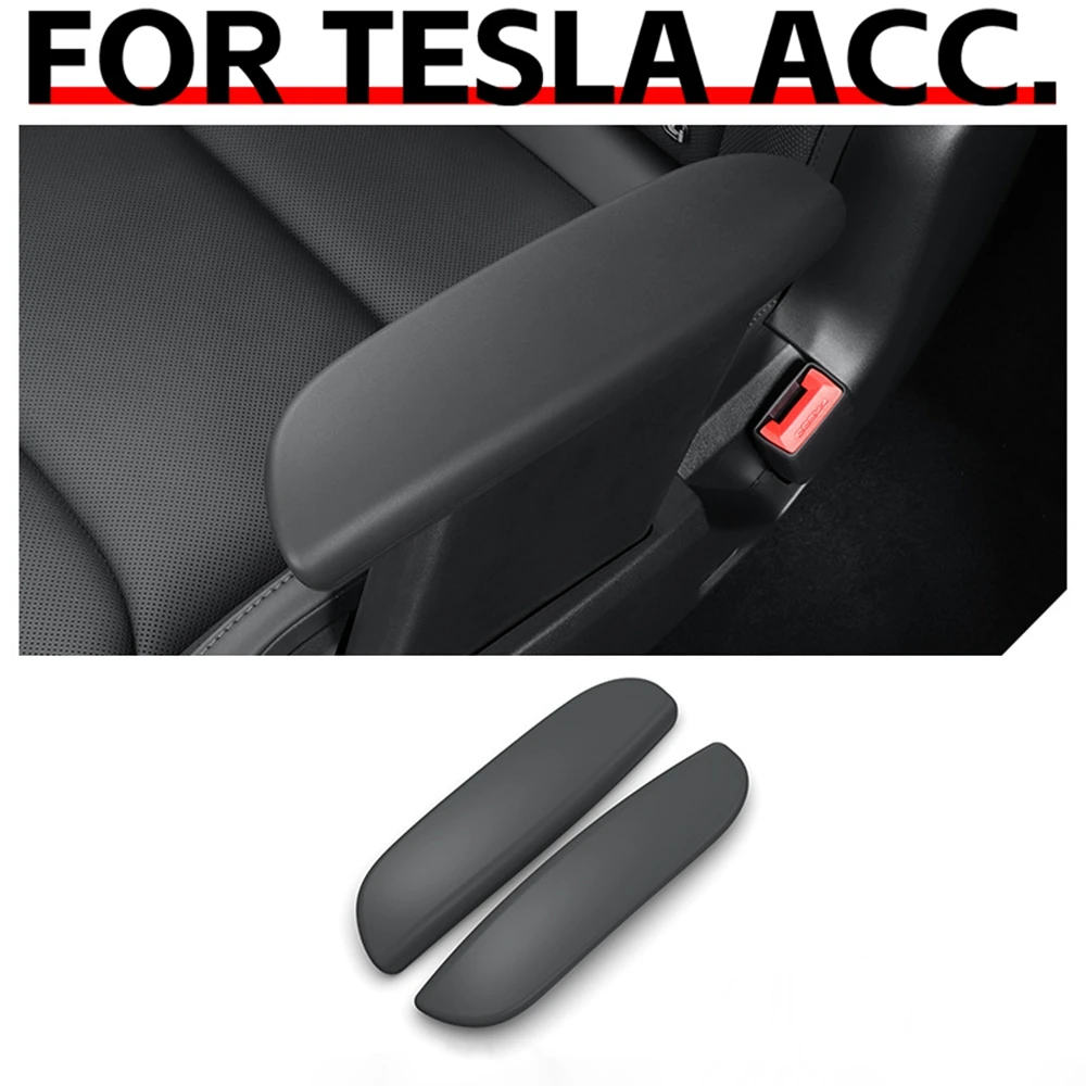 Seat Armrest Cover For Tesla Model Y L 2026 6 Seater Second Row Arm Rest Silicone Protector Refurbish Guard Cap 1 Pair