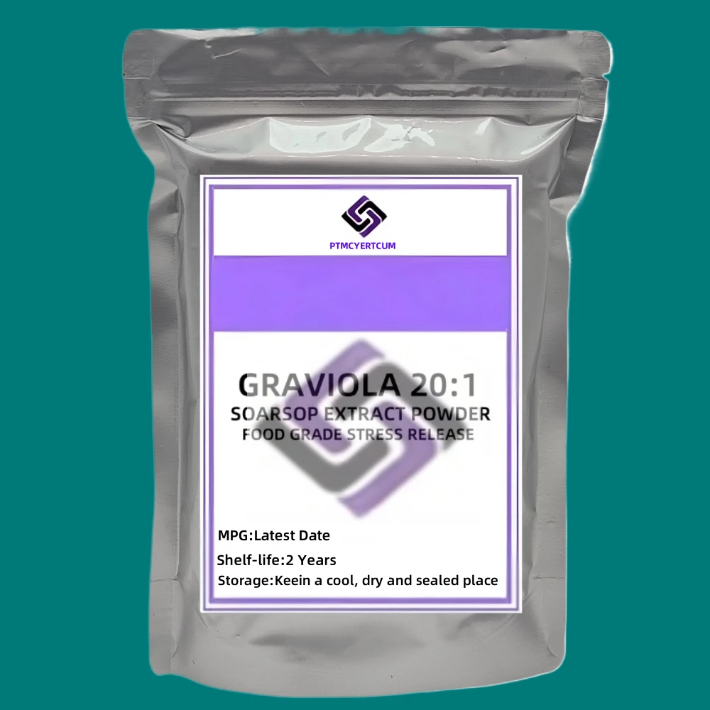 Customized 100% Graviola Extract Powder 20:1 Proportion Packaging Bulk Soursop Out Packing Aluminum Foil Bag for Annona Muricata