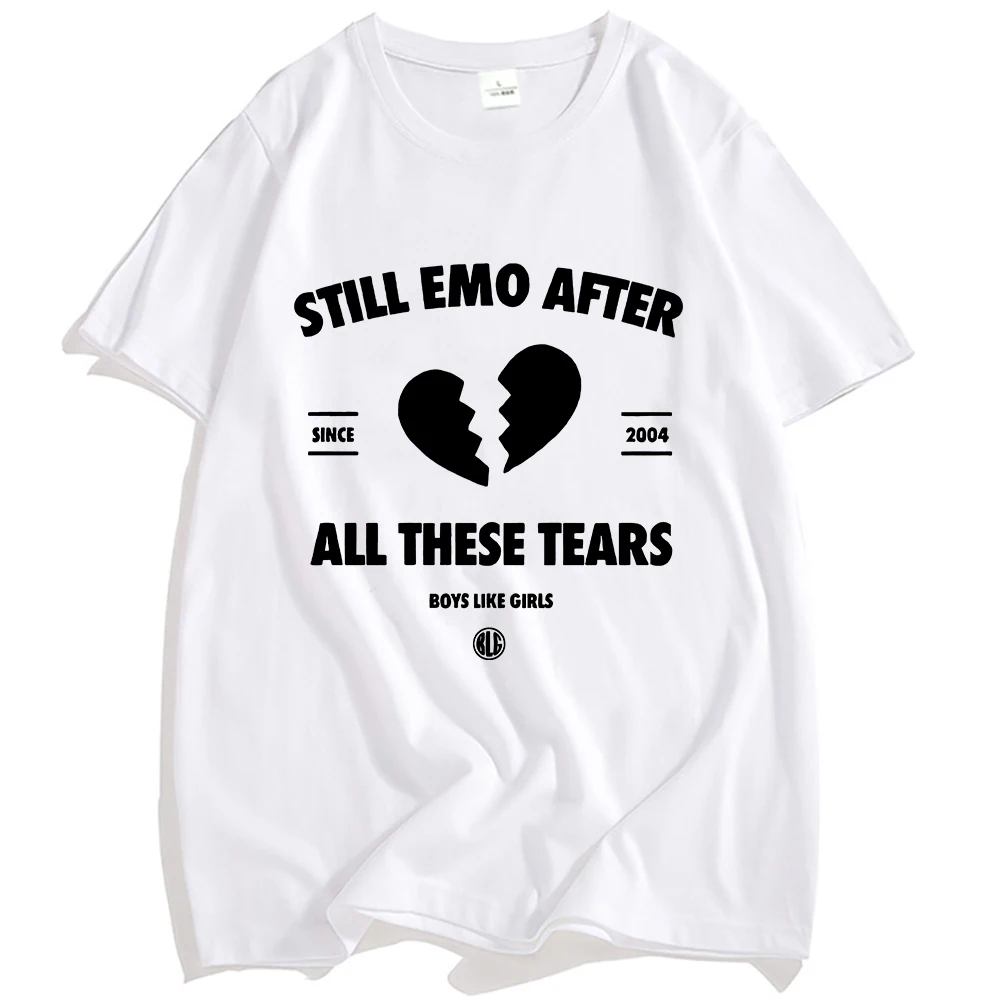 

Still Emooo Tee BLG BOYS LIKE GIRLS T-shirt Short Sleeve Cotton Fashion Male Tshirts Rock Band Street Style Casual T Shirt Men