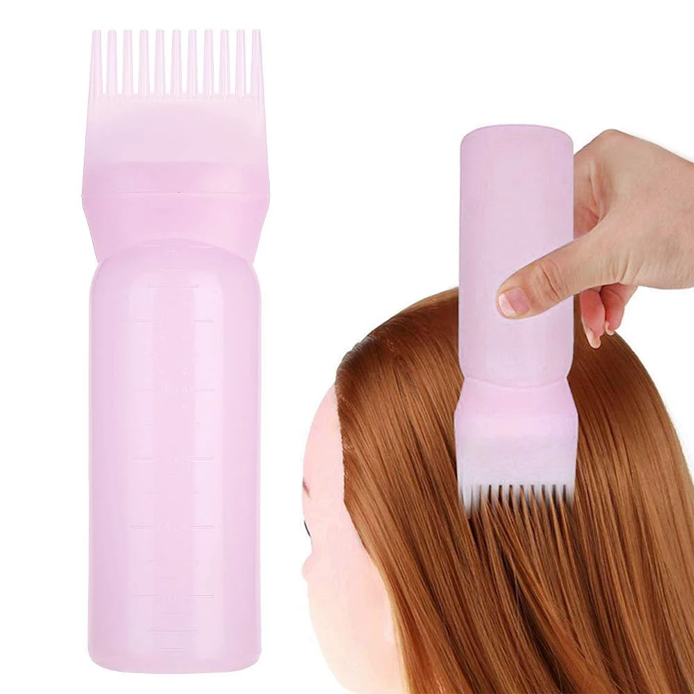 Hair Dye Applicator Brush Bottles Anti Static Massage Hair Brush Massage Combs Silicone Head Wash Brush Salon Hair Styling Tools