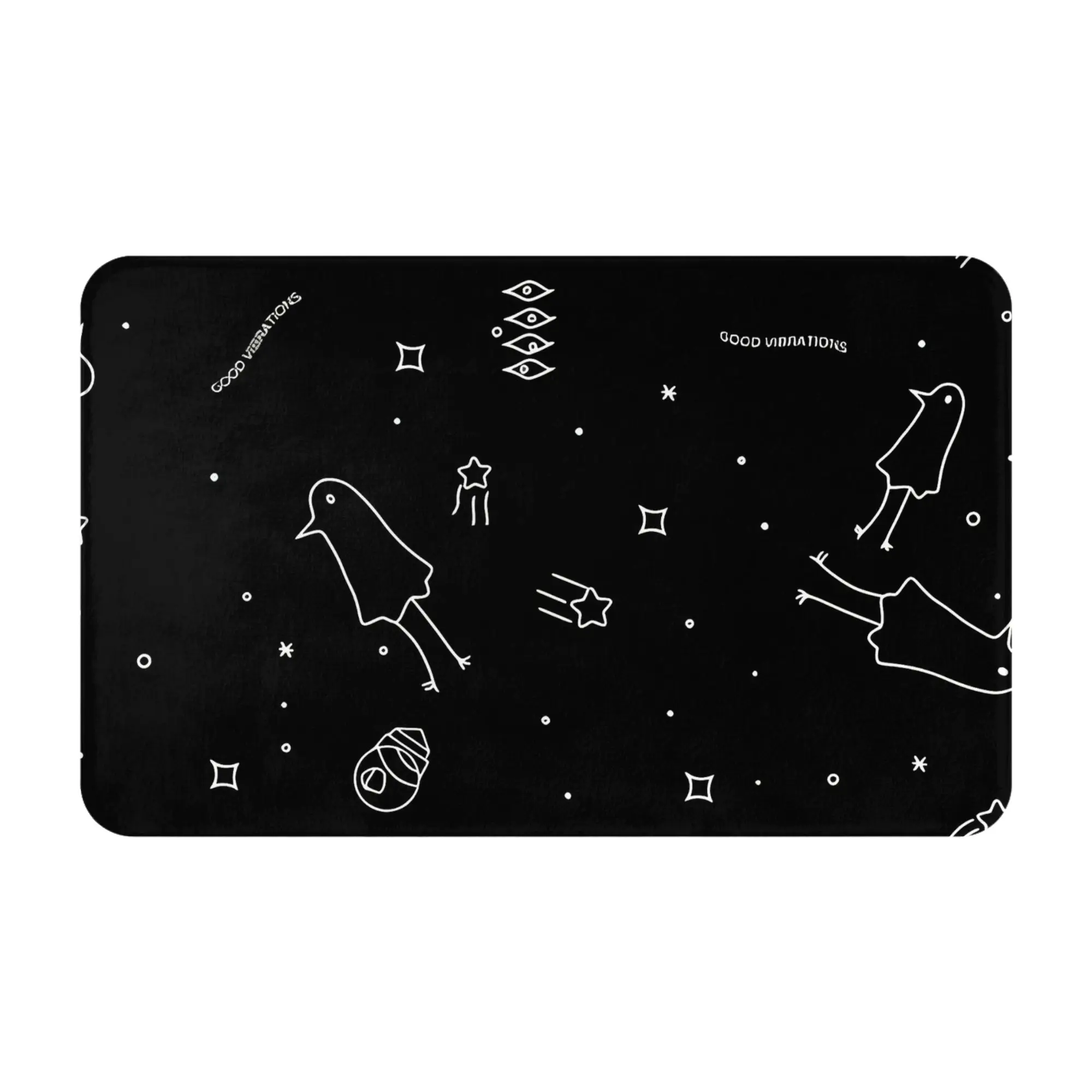 Oyasumi Good Vibrations Non-slip Mat Bathroom Punpun Absorbent Doormat Floor Decor