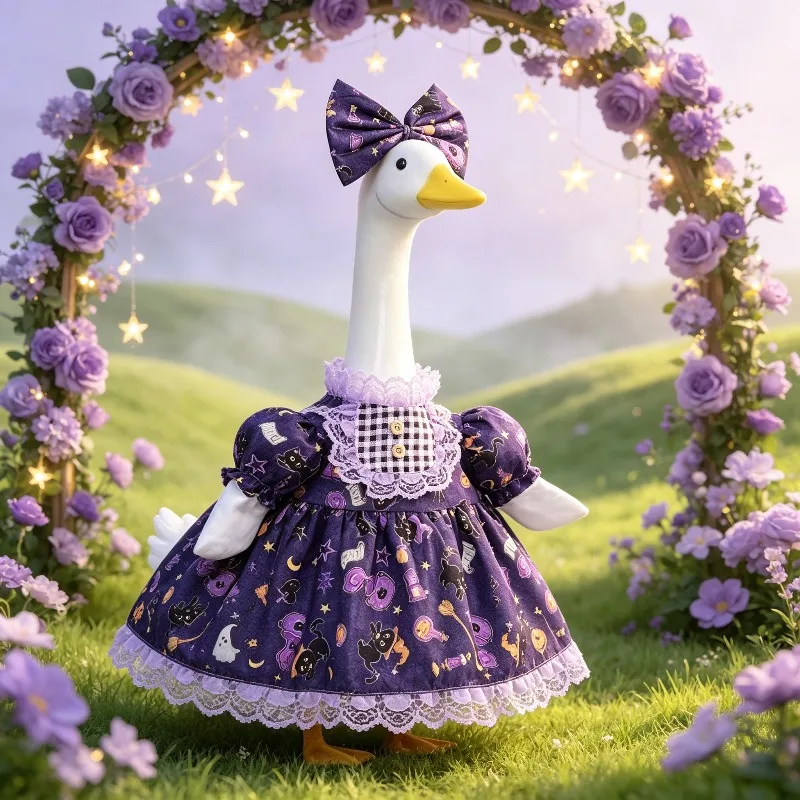 A Multi Season Outfit Set Designed To Fit 23-inch White Lawn Geese for Festive Front Yard and Patio Decoration (without Goose)