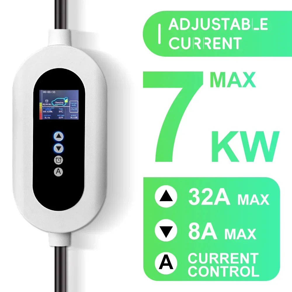 E-mingze 7kw type2 ev charger AC fast ev charger stations