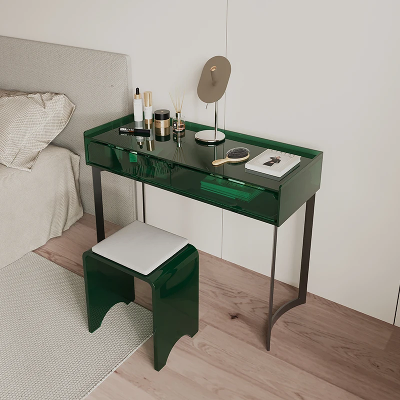 Mesa de Maquillaje para Mujer, Mesa de Noche, Mesa de Maquillaje Moderna para Sala de Estar Estilo Mid-Century, Mesa de Maquillaje para Computadora, Muebles Chinos