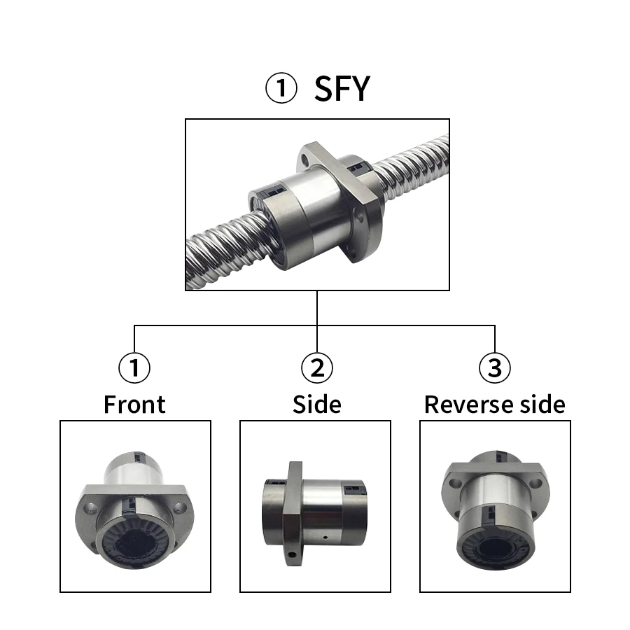 High Precision Ball Screw End Machined With Nut Set Length 100-1150mm SFY4040 SFE4040 SFU5010 DFU5010 CNC Transmission Parts