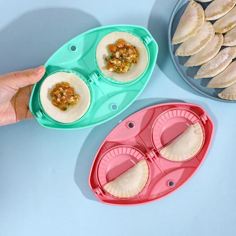 

Double Dumpling Maker Mould, Dough Pressing Tool, Manual Jiaozi Dumpling Machine, DIY Lazy Must-ravioli Making, Kitchen Tool