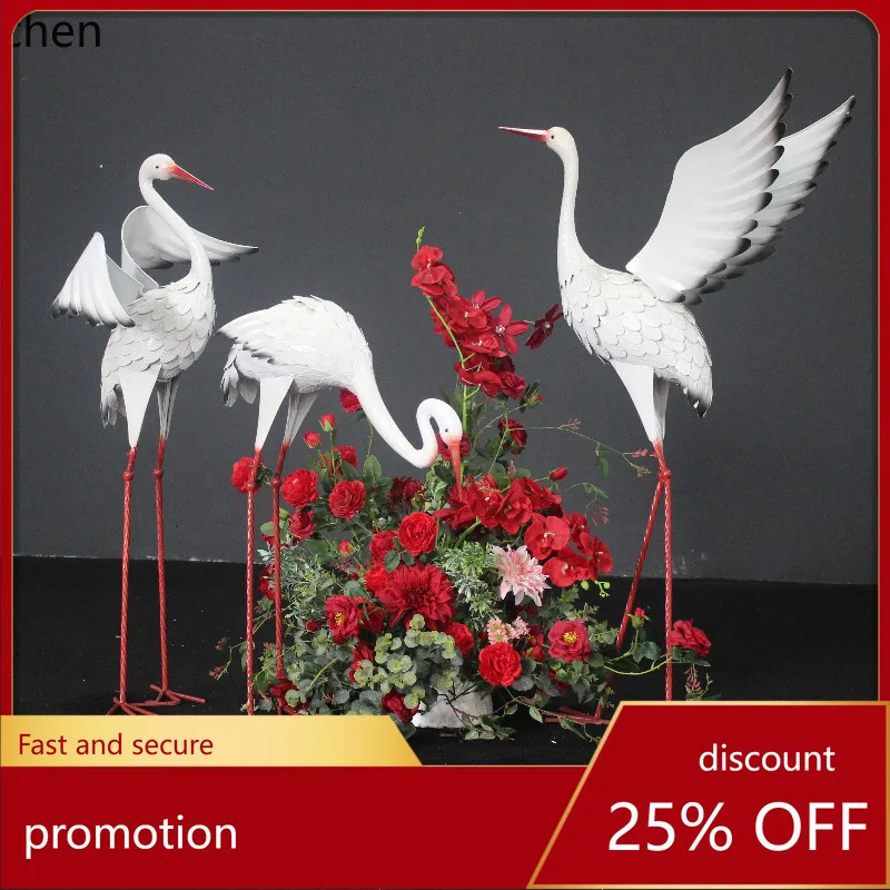 

HXL Iron Animal Ornament Simulated Flying Bird Lawn Wedding Props Decoration