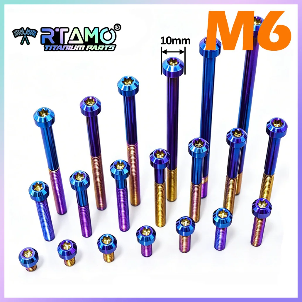 RTAMO Gr5 Titanium Alloy Bolt M6X7.5-120 Motorcycle Engine Brake Clutch Pump Screws (1pc)