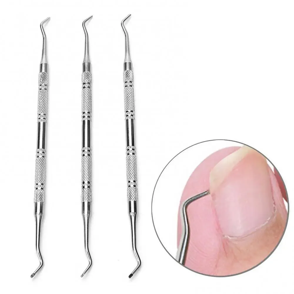 Lançamento! Ferramenta de Cuidado para Unhas Encravadas: Gancho Duplo para Correção e Limpeza de Unhas dos Pés - Manicure e Pedicure Profissional
