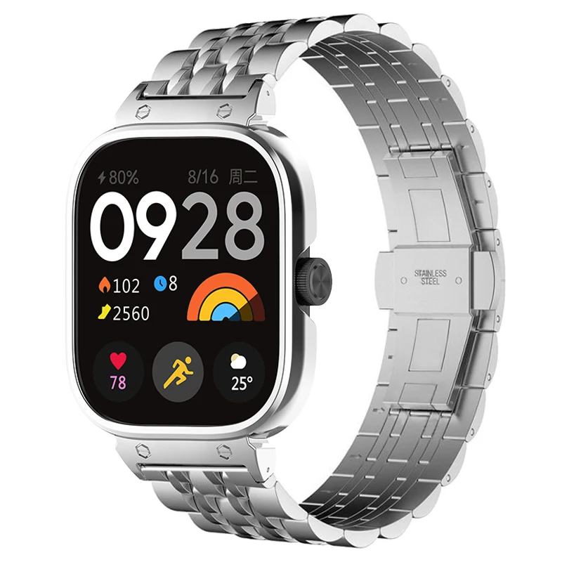 

Для Xiaomi Redmi Watch 4 Смарт-часы металлический браслет корпус из нержавеющей стали защита redmiwatch4 браслет для Redmi Watch 4 Correa