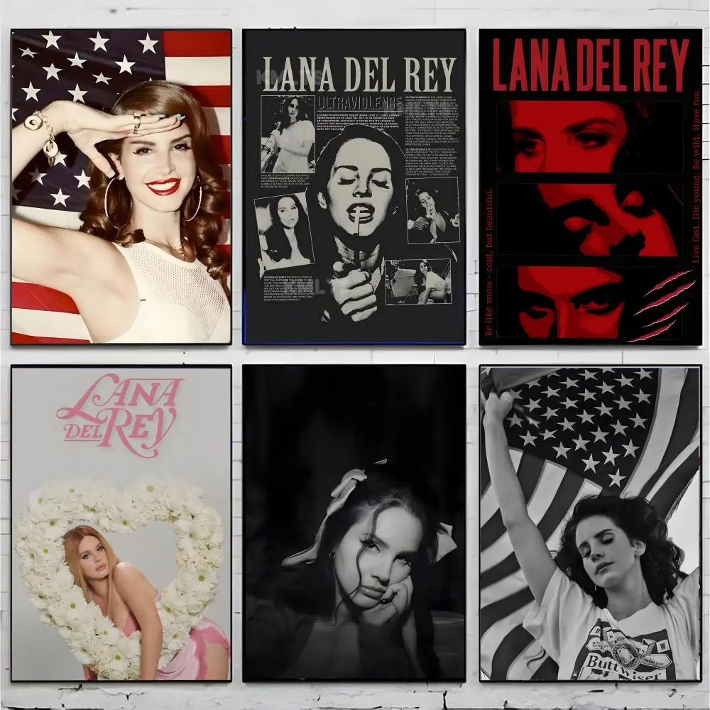 Poster Premium Decor Art & Gift for Household Lounge Home Ornaments Singer Retro L-Lana Del Rey
