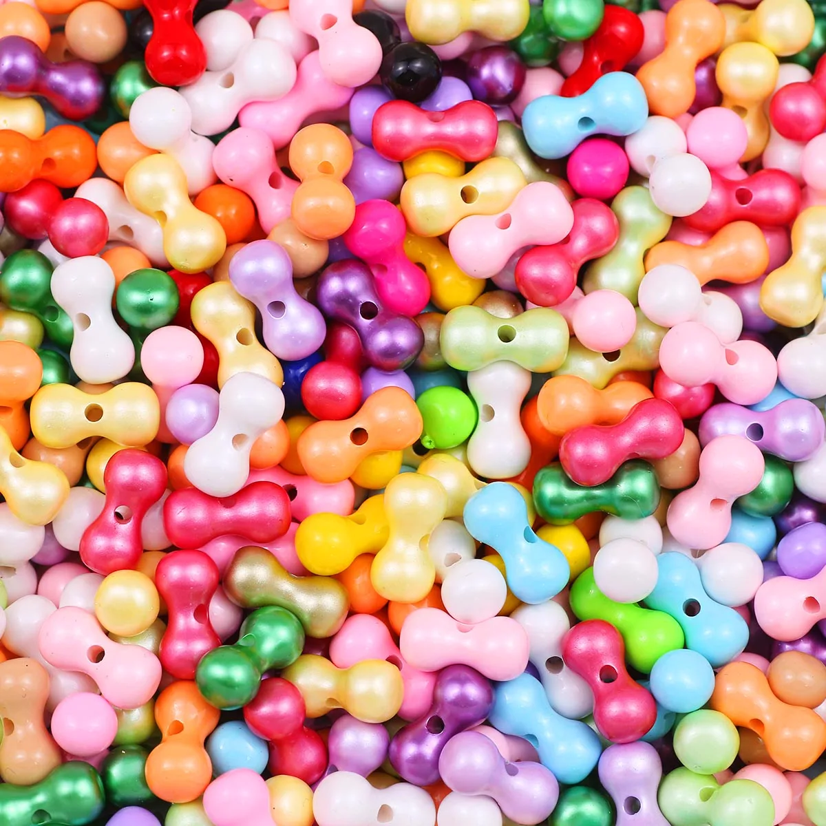 50-10 шт. акриловые бусины в форме кости и арахиса, цвет макарон, подвески-разделители, свободные бусины для изготовления ювелирных изделий своими руками, браслетов, фурнитура