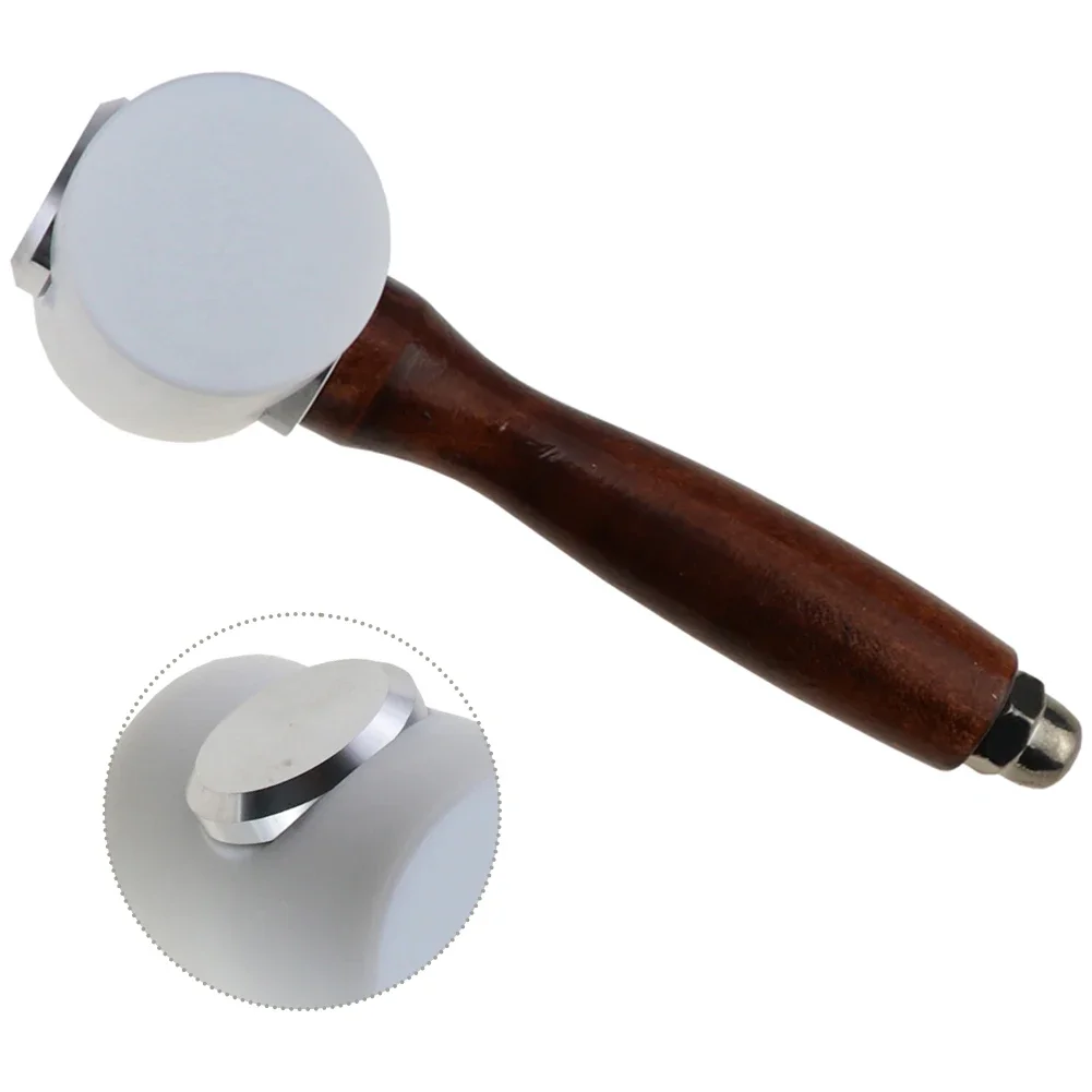 1Pc Professional Leather Carve Hammer Wood Handle Nylon Hammer Leathercraft Punch Printing Percussion DIY Tool