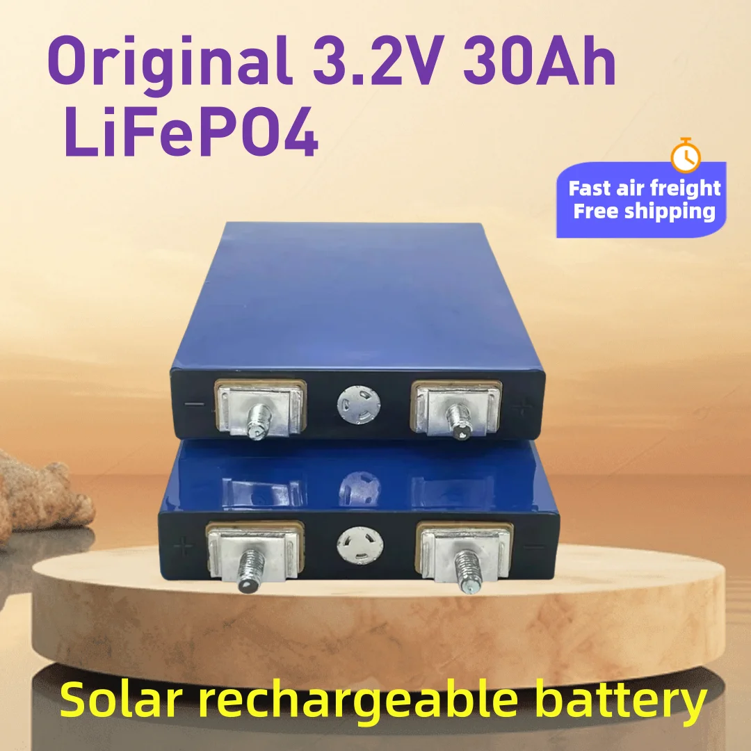 Large Unit Lifepo4 3.2V 30Ah Lithium Iron Phosphate Battery for Solar Street Lights Solar Energy Storage UPS Power Supply RV