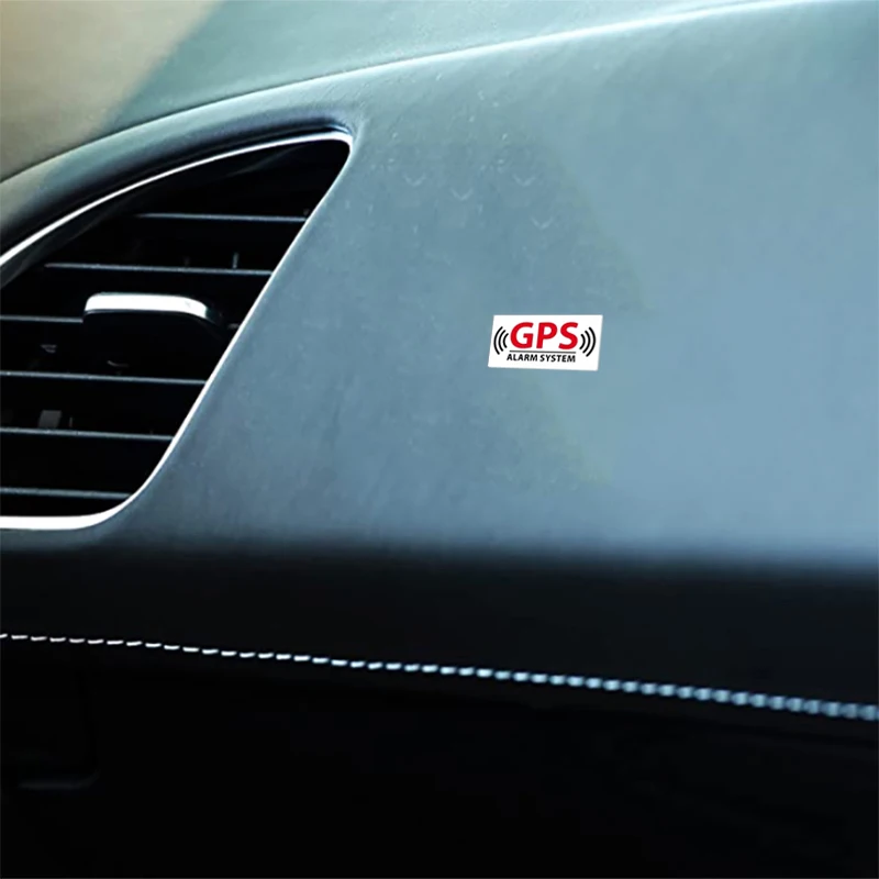 5x2.5cm ALARM SYSTEM GPS TRACKING DEVICE Security Safety Warning Vinyl Water Proof Decal Sticker Car Stickers Window 4P