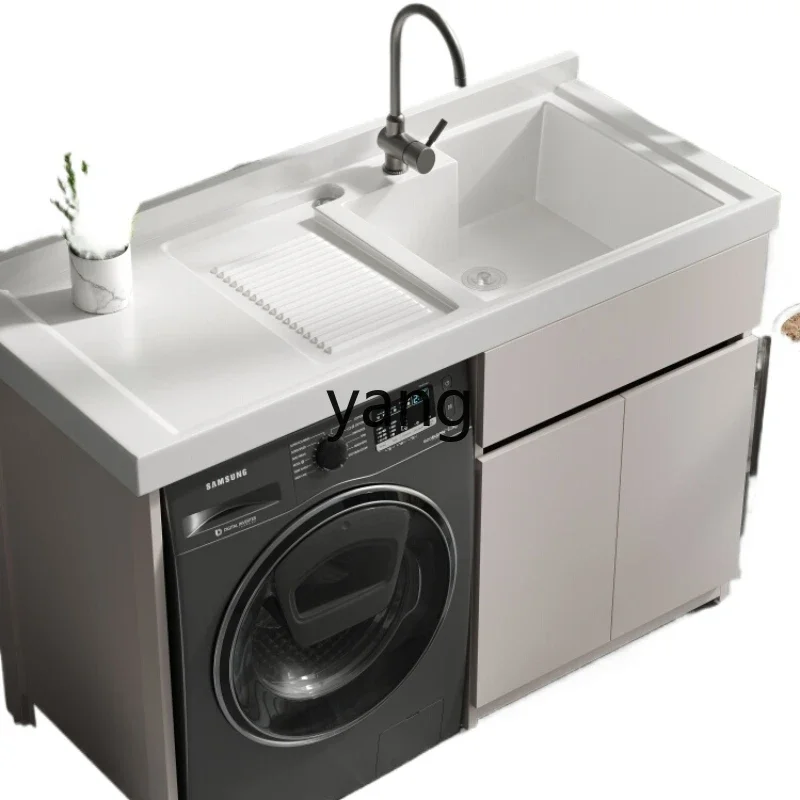 

yjq Honeycomb Aluminum Wash Wardrobe Combination Wash Basin Slot Companion Cabinet Integrated