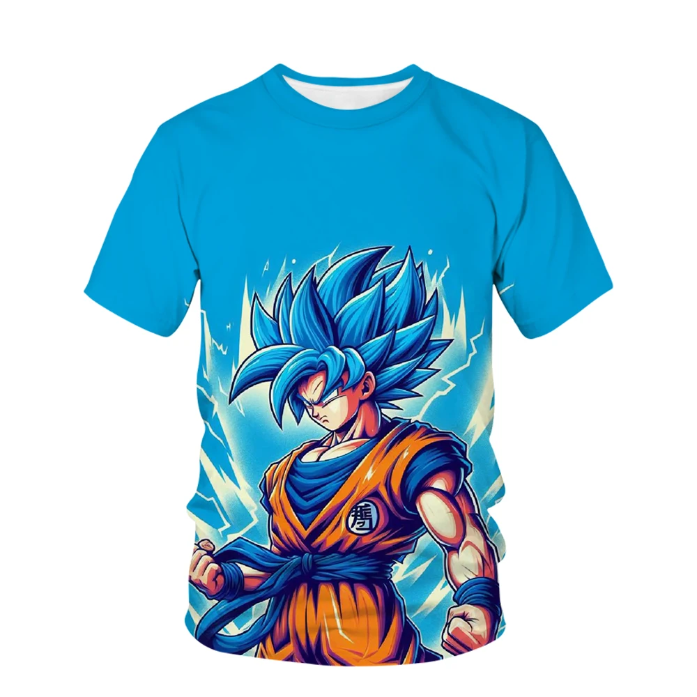 

Детская летняя футболка с короткими рукавами и 3D принтом Dragon Ball Z, топ 2024, горячая распродажа, крутые супер дети
