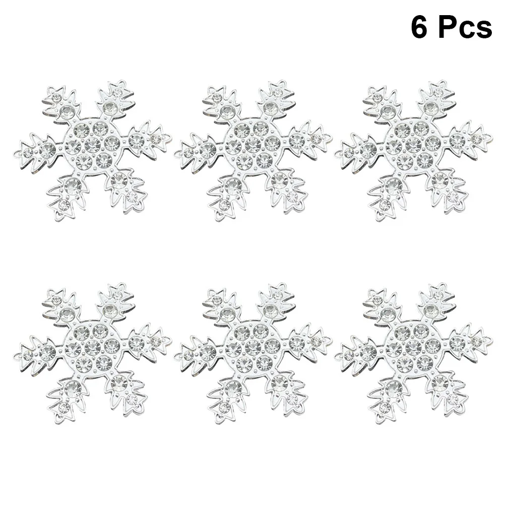 

6Pcs Charming Silver Snowflake Napkin Rings for Winter Table Christmas Party Table Decoration Christmas Napkin Ring