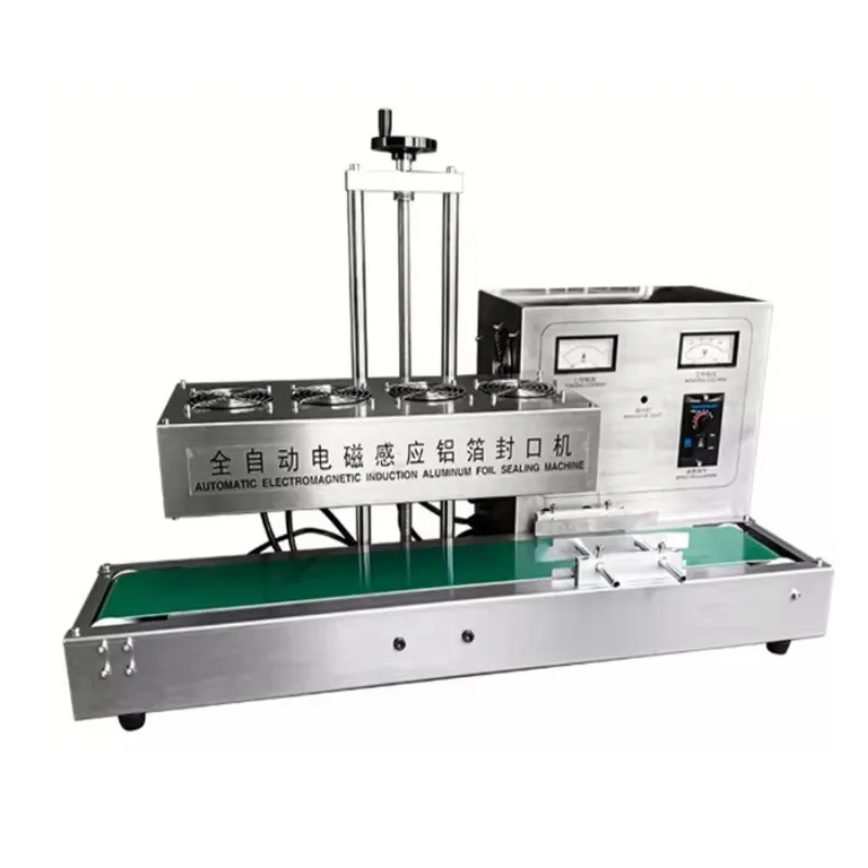 

Continuous Automatic Plastic Glass Bottle Gasket Sealing Machine Automatic Foil Sealing Machine With Conveyor