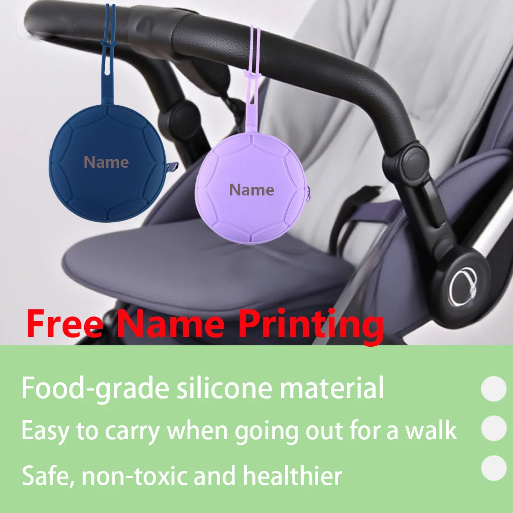 

Free Name Printing Silicone Mom Bag Storage Dustproof Waterproof Travel Large Capacity Storage Bag Pacifier Pouch