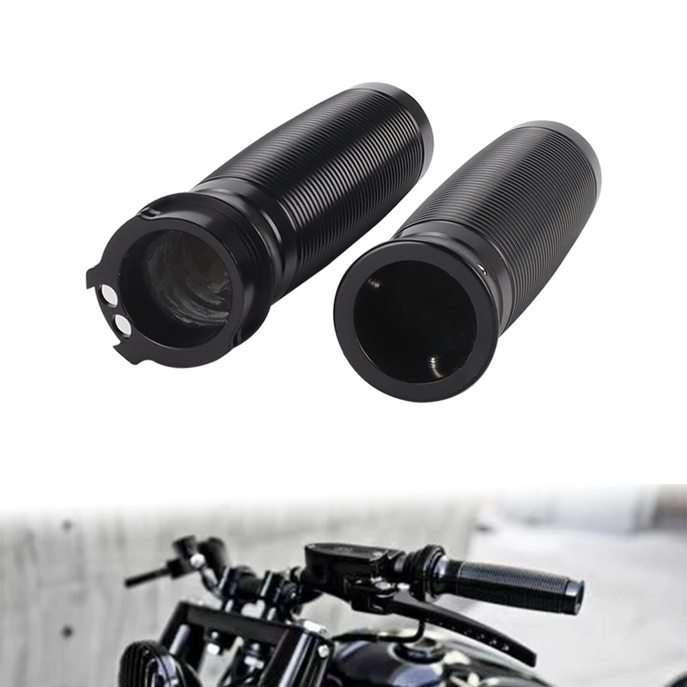 Motorrad Handgriffe Aluminium Lenker griffe für Harley 883r Sportster Street Bob Low Rider Chopper Bobber mit 1 "Lenker