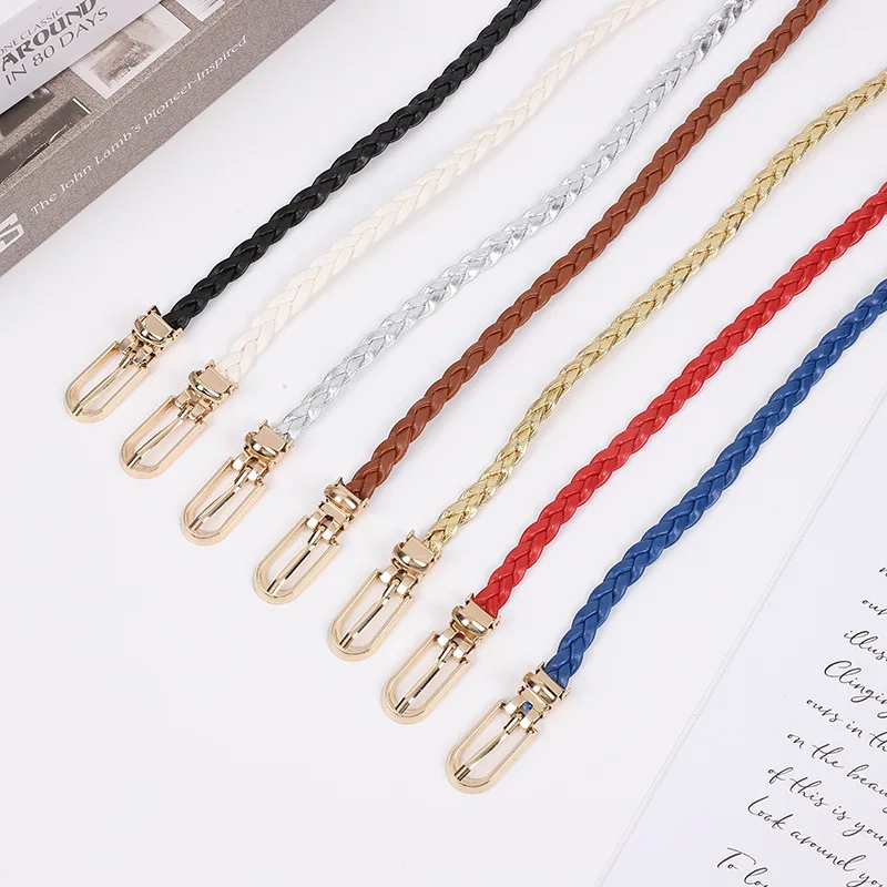 Fashion Casual Woven Knitted Leather Female Waistband Ladies Decorative Women Belts Clothes Accessories Rope Braided