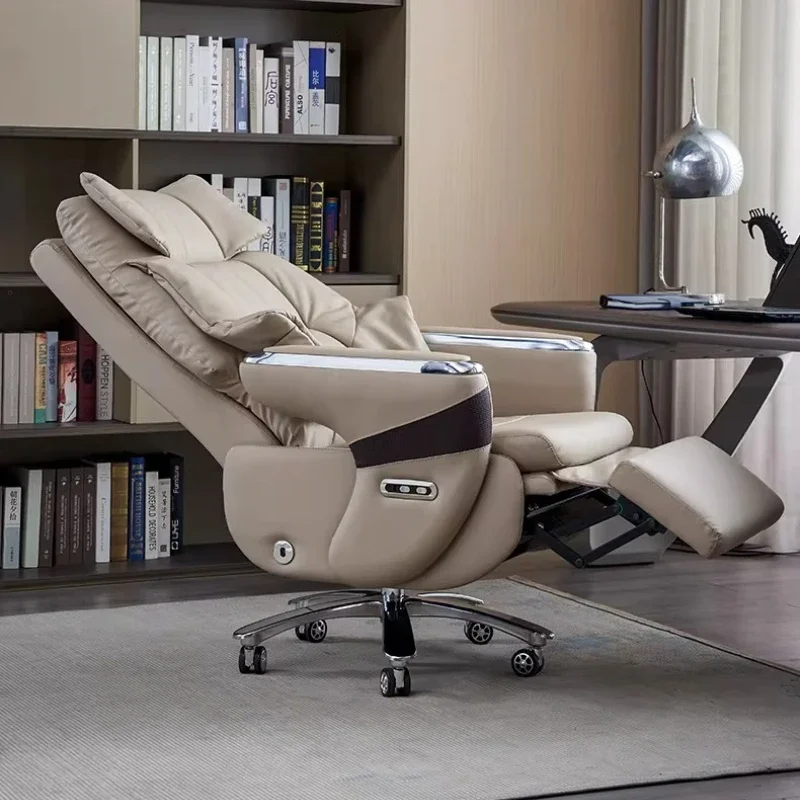 Hi Genuine Leather Intelligent Electric Boss Chair Modern Multifunctional Office Furniture Comfortable Gaming Chair Ergonomic Ch