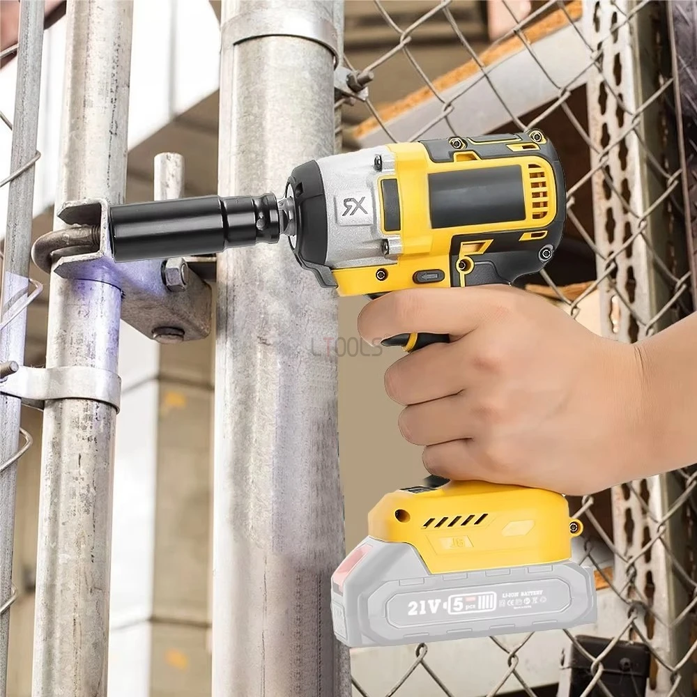 Electric Wrench Portable Rechargeable Lithium Battery Impact Wrench High Torque Foot Stand Suitable for Woodworking Scaffolding