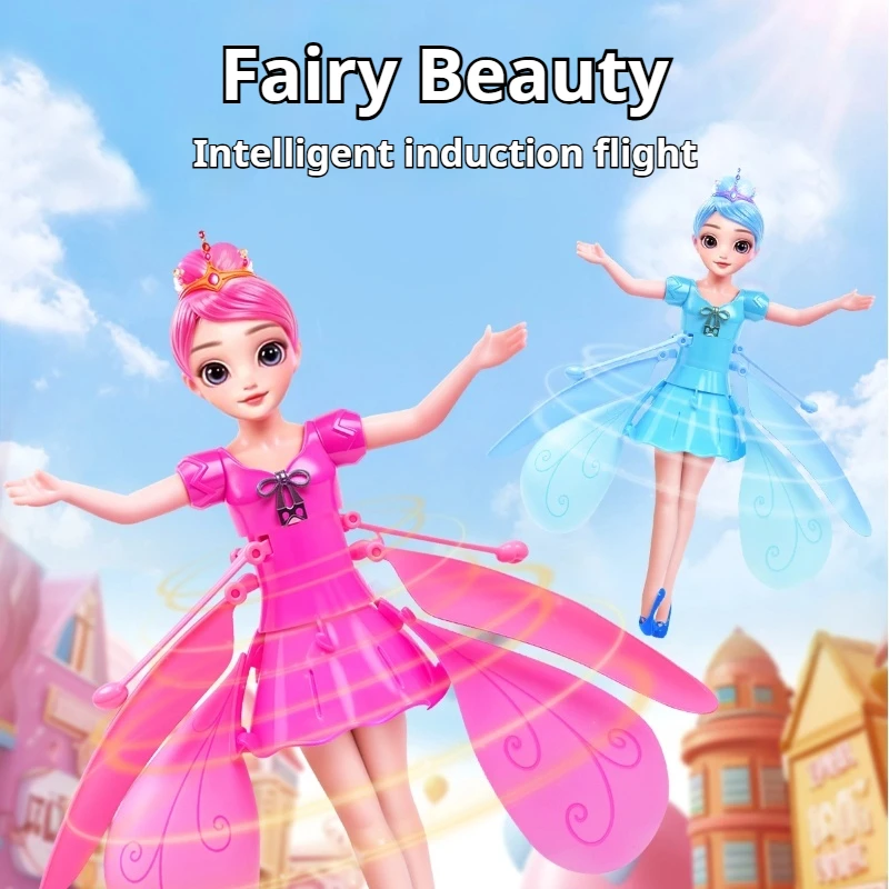 

Flying Fairy RC Helicopter Smart Induction Hand Sensor Hover Doll Electric Remote Control Aircraft Toy for Kids Girls Gift